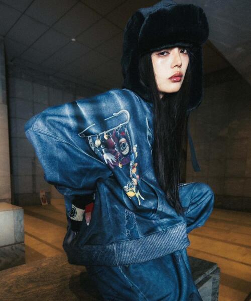 ROYAL FLASH（ロイヤルフラッシュ）の「TALKING ABOUT THE ABSTRACTION/トーキングアバウトジアブストラクション/別注SWEAT ACC PARKA（パーカー・メンズ・ブラック/グレー・S/L/M）」の21枚目の写真