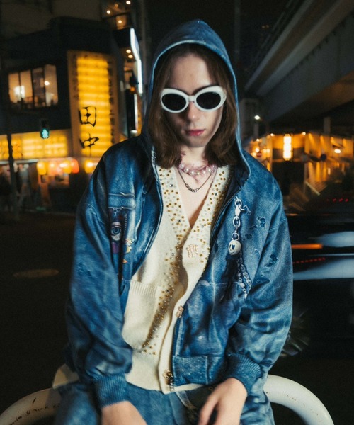 ROYAL FLASH（ロイヤルフラッシュ）の「TALKING ABOUT THE ABSTRACTION/トーキングアバウトジアブストラクション/別注SWEAT ACC PARKA（パーカー・メンズ・ブラック/グレー・S/L/M）」の2枚目の写真