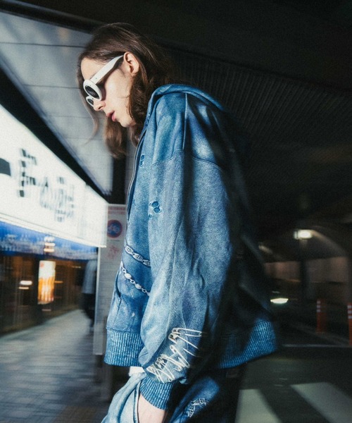 ROYAL FLASH（ロイヤルフラッシュ）の「TALKING ABOUT THE ABSTRACTION/トーキングアバウトジアブストラクション/別注SWEAT ACC PARKA（パーカー・メンズ・ブラック/グレー・S/L/M）」の4枚目の写真