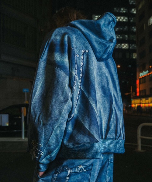 ROYAL FLASH（ロイヤルフラッシュ）の「TALKING ABOUT THE ABSTRACTION/トーキングアバウトジアブストラクション/別注SWEAT ACC PARKA（パーカー・メンズ・ブラック/グレー・S/L/M）」の6枚目の写真