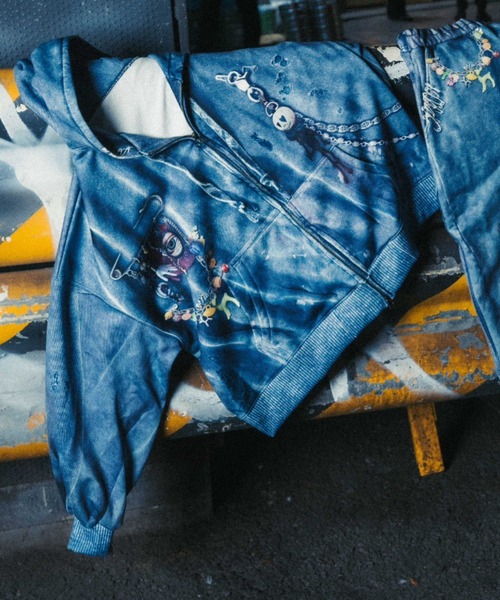 ROYAL FLASH（ロイヤルフラッシュ）の「TALKING ABOUT THE ABSTRACTION/トーキングアバウトジアブストラクション/別注SWEAT ACC PARKA（パーカー・メンズ・ブラック/グレー・S/L/M）」の9枚目の写真