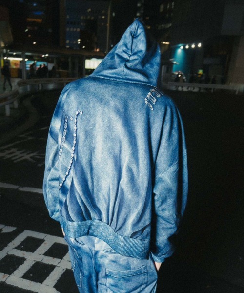 ROYAL FLASH（ロイヤルフラッシュ）の「TALKING ABOUT THE ABSTRACTION/トーキングアバウトジアブストラクション/別注SWEAT ACC PARKA（パーカー・メンズ・ブラック/グレー・S/L/M）」の7枚目の写真