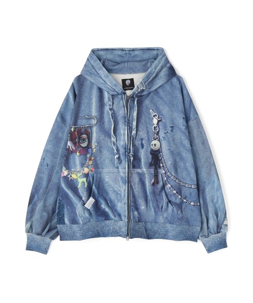 ROYAL FLASH（ロイヤルフラッシュ）の「TALKING ABOUT THE ABSTRACTION/トーキングアバウトジアブストラクション/別注SWEAT ACC PARKA（パーカー・メンズ・ブラック/グレー・S/L/M）」の10枚目の写真