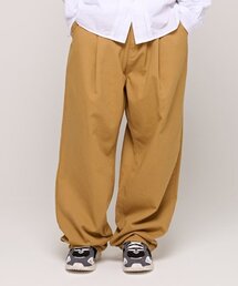 CBピンタックワイドデニムパンツ(キャメル)
