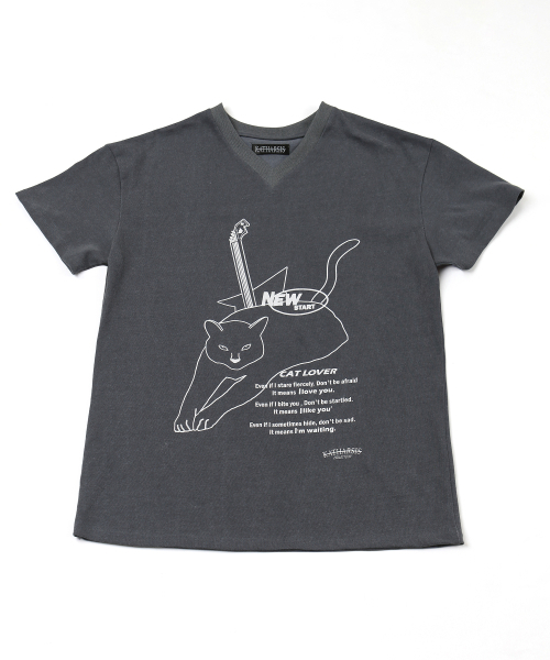 KATHARSIS(カタルシス)の「キャットラバーVネックTシャツチャコールONE SIZE(Tシャツ/カットソー・レディース・その他・ONE SIZE)」の5枚目の写真