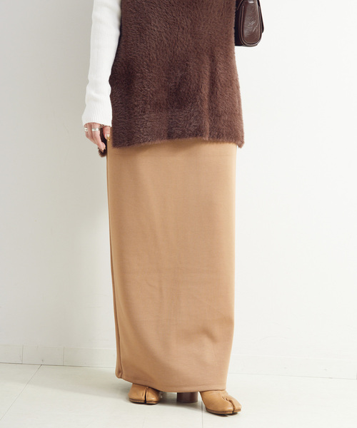 B.C STOCK（ベーセーストック）の「《追加4》《2点セット》手洗い可 / ショートシャギーベスト+ダンボールスカート（スカート・レディース・ネイビー/ブラウン/アイボリー・FREE）」の18枚目の写真