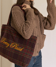 OURHOPE（アワーホープ）の「ポエトリーエンブロイダリーウールチェックバッグ - ブラウン（ショルダーバッグ）」