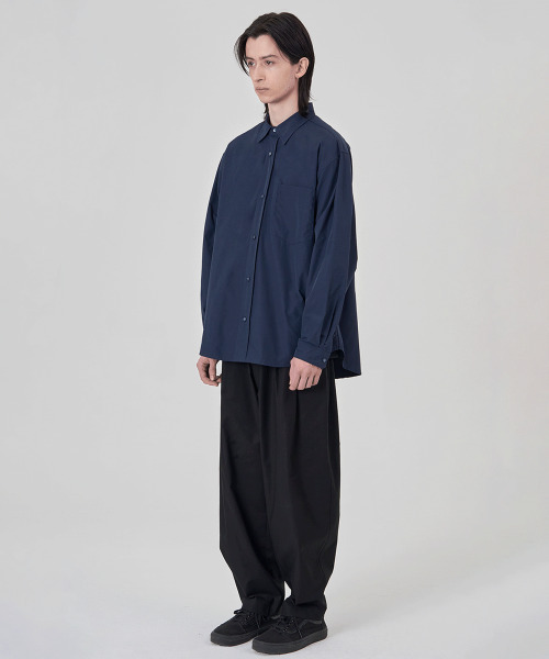 PYEON MA(ピョンマ)の「ビシーアイコットンナイロンシャツ - ネイビー(シャツ/ブラウス・メンズ・ネイビー・L)」の8枚目の写真