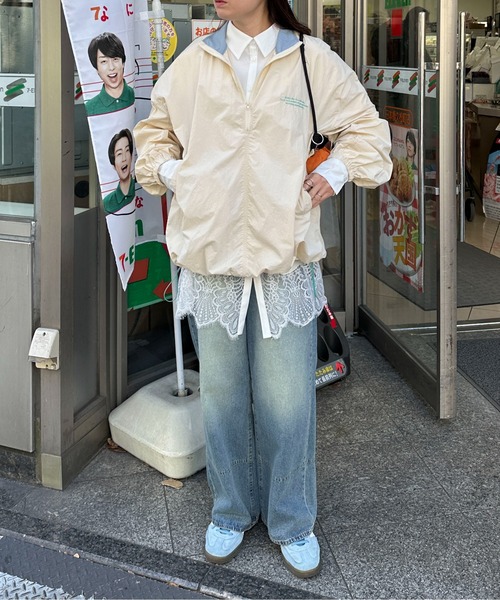 PILIT（ピリット）の「裾レースシャツ（シャツ/ブラウス・レディース・グレー/オフホワイト・MEDIUM）」の20枚目の写真