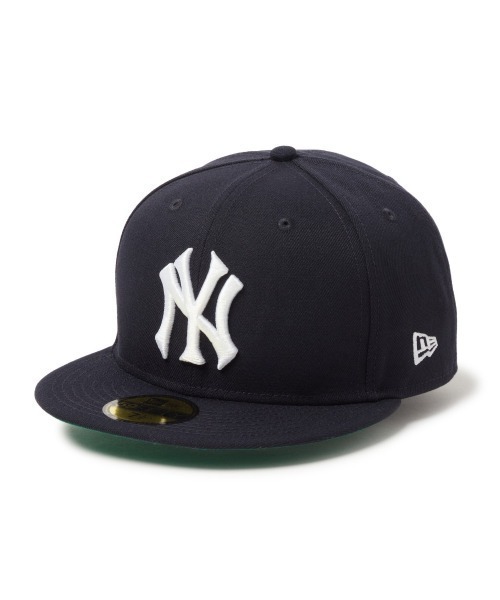 NEW ERA(ニューエラ)の「NEW ERA NEW YORK YANKEES OLD ENGLISH 59FIFTY(ニューエラ ニューヨーク・ヤンキース オールドイングリッシュ 5950)(キャップ・メンズ・ネイビー・7 1/4/7 3/8/7 1/2/7 5/8/7 3/4)」の3枚目の写真