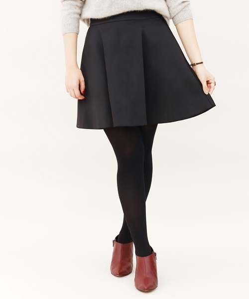 LOUNGEDRESS（ラウンジドレス）の「Wサテンフレアミニスカート（スカート・レディース・ネイビー/ブラック・ﾌﾘ-）」の2枚目の写真