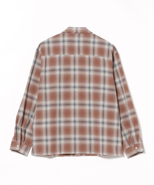 BEAMS HEART(ビームスハート)の「【6/18値下げ】オンブレチェック オープンカラーシャツ(ユニセックス)(シャツ/ブラウス・メンズ・ブラウン/サックスブルー・SMALL/LARGE/MEDIUM)」の19枚目の写真