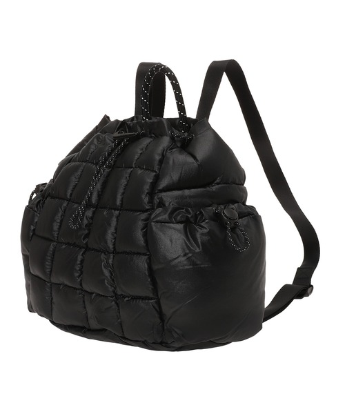 NIKE（ナイキ）の「NIKE NSW PUFFLE MINI BKPK HQ6693-010（ショルダーバッグ・レディース・ブラック・ONE SIZE）」の2枚目の写真