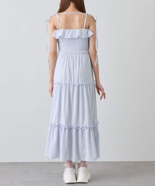 OLIVE des OLIVE（オリーブデオリーブ）の「フリルシャーリングティアードキャミワンピ（ワンピース・レディース・サックスブルー/ブラック/アイボリー・FREE）」の19枚目の写真