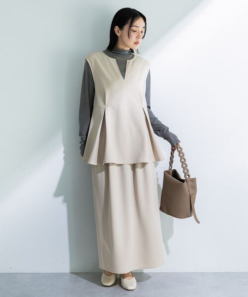 Green　Parks（グリーンパークス）の「2WAYチェーンメイクワンショルダーバッグ（ショルダーバッグ・レディース・ラベンダー/ベージュ/ブラック・FREE）」の7枚目の写真