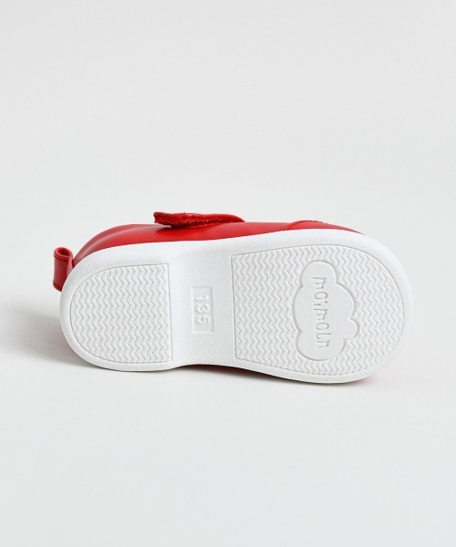 moimoln（モイモルン）の「チューリップ刺繍メロディシューズ・靴（ベビーシューズ/ベビーソックス・キッズ・レッド・13.5㎝/12.5cm/14.0cm/13.0cm）」の4枚目の写真