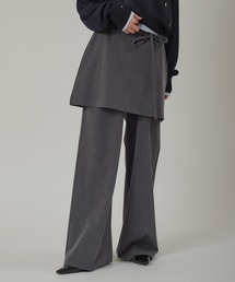 MUHET（ミュエータ）の「【set item】skirt & easy pants / レイヤードスカート＆イージーパンツセット（スラックス）」