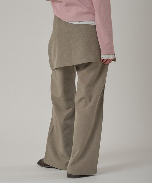 MUHET（ミュエータ）の「【set item】skirt & easy pants / レイヤードスカート＆イージーパンツセット（スラックス・レディース・ベージュ/ネイビー/チャコールグレー・SMALL/MEDIUM/LARGE）」の20枚目の写真