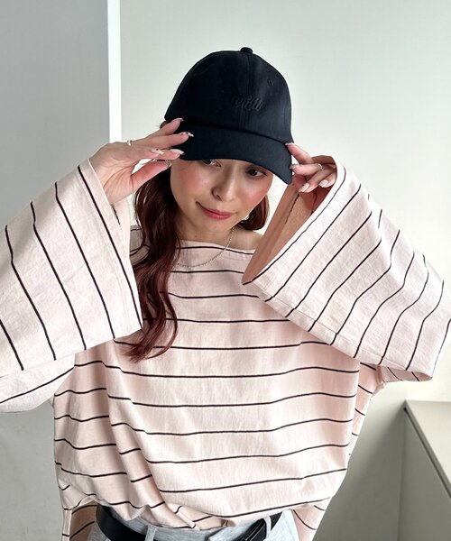 DISCOAT(ディスコート)の「コットンリネン刺繍キャップ(キャップ・レディース・ブラック/ブラウン/ベージュ・FREE)」の22枚目の写真