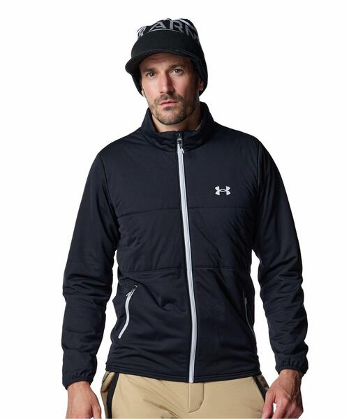 UNDER ARMOUR(アンダーアーマー)の「UAドライブ プロ インサレーテッド ハイブリッド フルジップ ジャケット(ゴルフ/メンズ)(その他アウター・メンズ・ブラック・M/2XL/XL/L)」の1枚目の写真