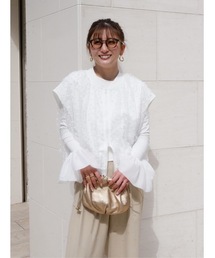 BeBeoD（べベッド）の「ドットチュールバルーンスリーブブルゾン（ブルゾン）」