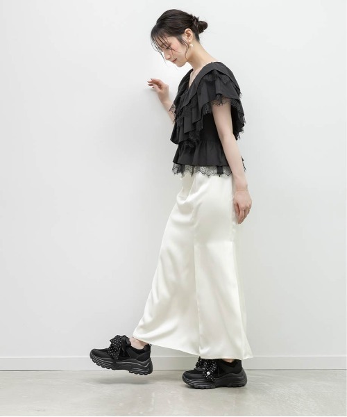 RANDA(ランダ)の「2WAY スカーフリボンボリュームスニーカー(スニーカー・レディース・アイボリー/ブラック・M/L/S/LL)」の20枚目の写真