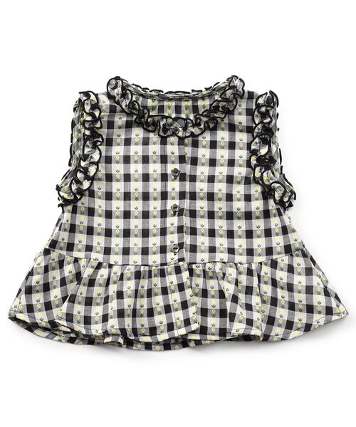 apres les cours（アプレレクール）の「【WEB限定】サロペット風セットアップ_ジュニア対応（セットアップ・キッズ・ブラック/レッド/ベージュ・120/110/100/90/80/140/130）」の7枚目の写真