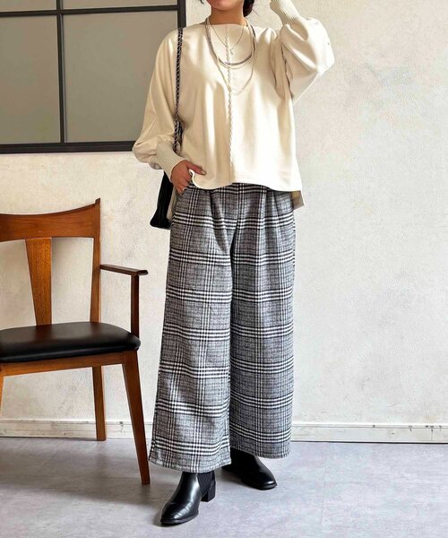 un dix cors（アンディコール）の「スエードドルマンプルオーバー（Tシャツ/カットソー・レディース・ブラック/グレイッシュベージュ/オフホワイト/バイオレット/グレー・FREE）」の8枚目の写真