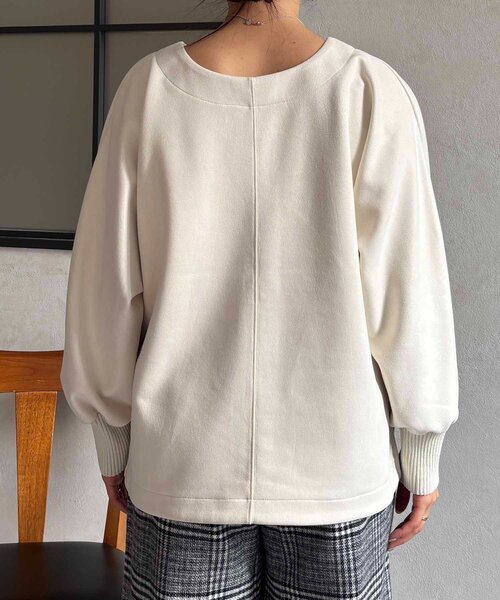 un dix cors（アンディコール）の「スエードドルマンプルオーバー（Tシャツ/カットソー・レディース・ブラック/グレイッシュベージュ/オフホワイト/バイオレット/グレー・FREE）」の14枚目の写真