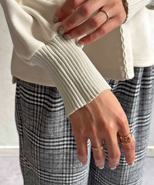 un dix cors（アンディコール）の「スエードドルマンプルオーバー（Tシャツ/カットソー・レディース・ブラック/グレイッシュベージュ/オフホワイト/バイオレット/グレー・FREE）」の18枚目の写真