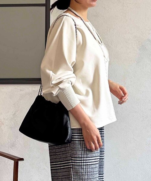 un dix cors（アンディコール）の「スエードドルマンプルオーバー（Tシャツ/カットソー・レディース・ブラック/グレイッシュベージュ/オフホワイト/バイオレット/グレー・FREE）」の22枚目の写真