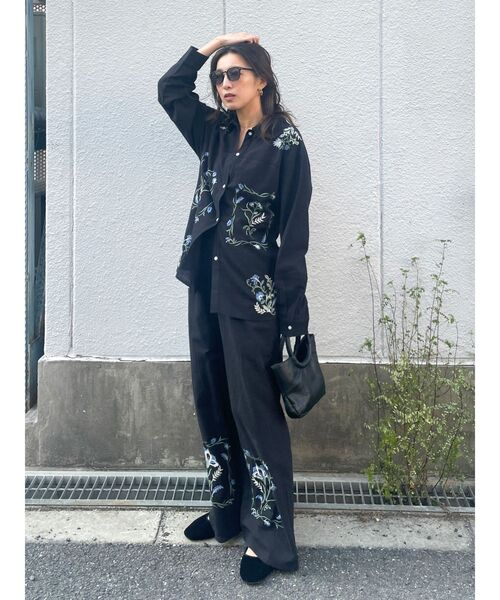 Ungrid（アングリッド）の「エンブロイダリーエスニックラフパンツ（その他パンツ・レディース・オフホワイト/ブラック/オレンジ・FREE）」の11枚目の写真