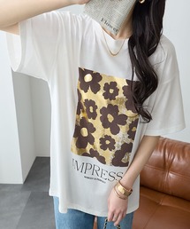 ReDial（リダイアル）の「箔プリントTシャツ（Tシャツ/カットソー）」