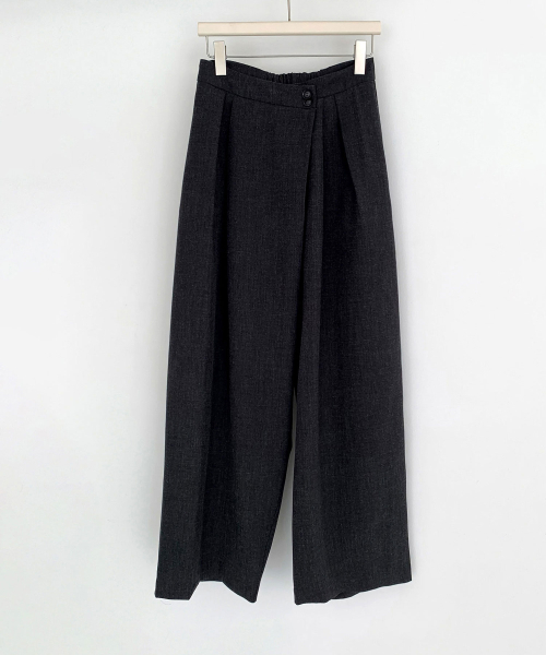 VASCARA(バスカラ)の「Inverted Pleats Wide Half Banding Slacks (2colors)(スラックス・レディース・キャメル/チャコール・FREE)」の5枚目の写真