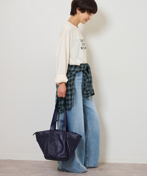 JOURNAL STANDARD relume（ジャーナルスタンダード　レリューム）の「《WEB限定追加》relumeナイロントートバッグ（トートバッグ・レディース・ネイビー/カーキ/ブラック・FREE）」の13枚目の写真