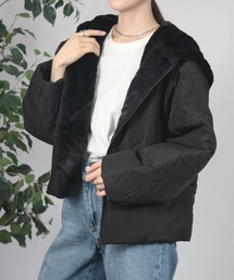 【SL】【Social GIRL】【it】ファーフード付きキルトブルゾン