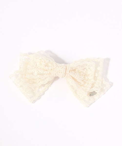 Heather（ヘザー）の「レースリボンバレッタ　659920（バレッタ/ヘアクリップ・レディース・ブラック/アイボリー・ONE SIZE）」の8枚目の写真