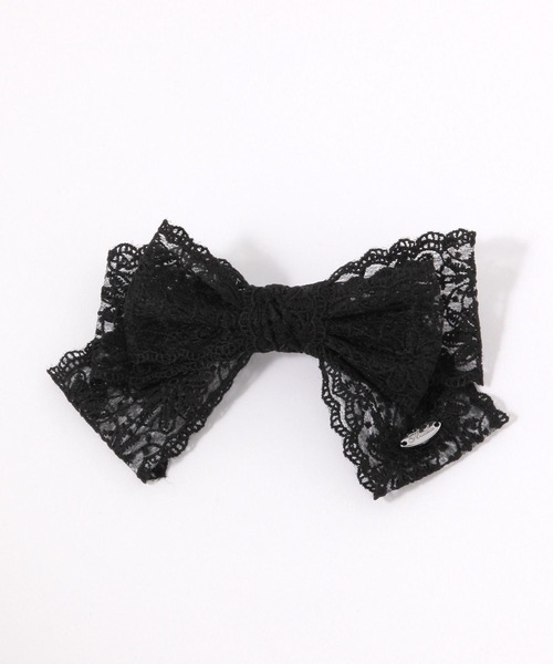 Heather（ヘザー）の「レースリボンバレッタ　659920（バレッタ/ヘアクリップ・レディース・ブラック/アイボリー・ONE SIZE）」の9枚目の写真
