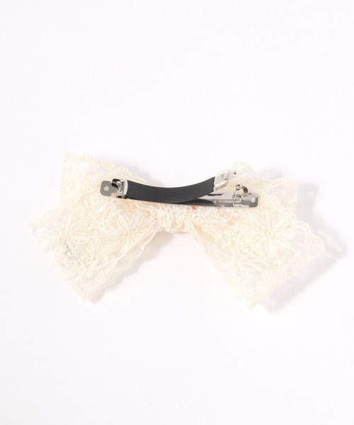 Heather（ヘザー）の「レースリボンバレッタ　659920（バレッタ/ヘアクリップ・レディース・ブラック/アイボリー・ONE SIZE）」の10枚目の写真