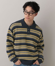 RAGEBLUE | Lowgage Border Pattern Knit Polo/ボーダーニットポロ(ポロシャツ)