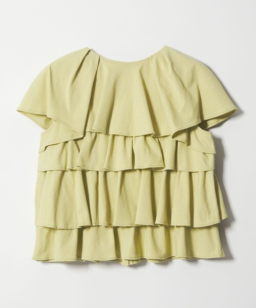 EMMEL REFINES(エメルリファインズ)の「<EMMEL REFINES>EM ティアードフリル カットソー トップス(Tシャツ/カットソー・レディース・ブラック/ホワイト/ライム・FREE)」の10枚目の写真