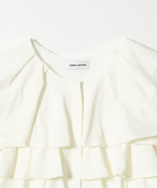 EMMEL REFINES(エメルリファインズ)の「<EMMEL REFINES>EM ティアードフリル カットソー トップス(Tシャツ/カットソー・レディース・ブラック/ホワイト/ライム・FREE)」の19枚目の写真