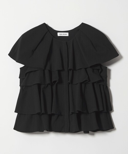 EMMEL REFINES(エメルリファインズ)の「<EMMEL REFINES>EM ティアードフリル カットソー トップス(Tシャツ/カットソー・レディース・ブラック/ホワイト/ライム・FREE)」の21枚目の写真