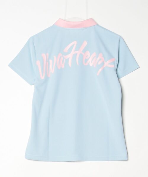 VIVA HEART(ビバハート)の「【VIVA HEART/GOLF】 バックプリントポロシャツ(ポロシャツ・レディース・ネイビー/ホワイト/ブルー・38/40/42)」の16枚目の写真