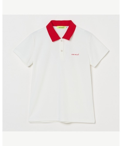 VIVA HEART(ビバハート)の「【VIVA HEART/GOLF】 バックプリントポロシャツ(ポロシャツ・レディース・ネイビー/ホワイト/ブルー・38/40/42)」の5枚目の写真