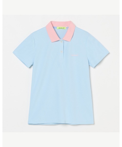 VIVA HEART(ビバハート)の「【VIVA HEART/GOLF】 バックプリントポロシャツ(ポロシャツ・レディース・ネイビー/ホワイト/ブルー・38/40/42)」の6枚目の写真