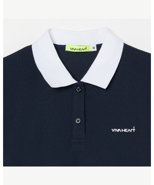 VIVA HEART(ビバハート)の「【VIVA HEART/GOLF】 バックプリントポロシャツ(ポロシャツ・レディース・ネイビー/ホワイト/ブルー・38/40/42)」の10枚目の写真