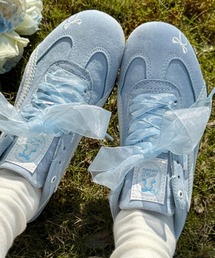 LAC-VERT | ヴィンテージ風刺繍ロースニーカー(スニーカー)