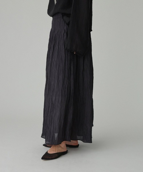 BABYLONE（バビロン）の「楊柳タックフレアスカート（スカート・レディース・シルバー/サックスブルー/ブラック・フリー）」の6枚目の写真