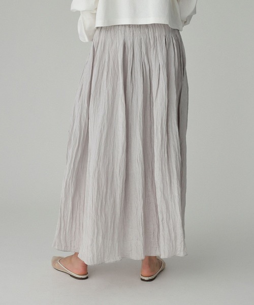 BABYLONE（バビロン）の「楊柳タックフレアスカート（スカート・レディース・シルバー/サックスブルー/ブラック・フリー）」の13枚目の写真